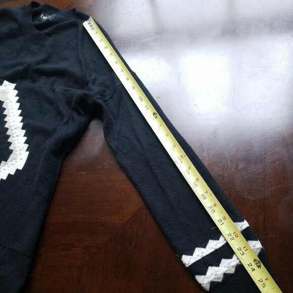 Fab'rik Angora Blend Metalic Tassle Aztec‎ Sweater Long Sleeve Western Oversize - Picture 6 of 8